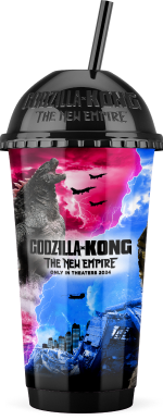 Godzilla versus Kong Circle K Cup after color changing effects
