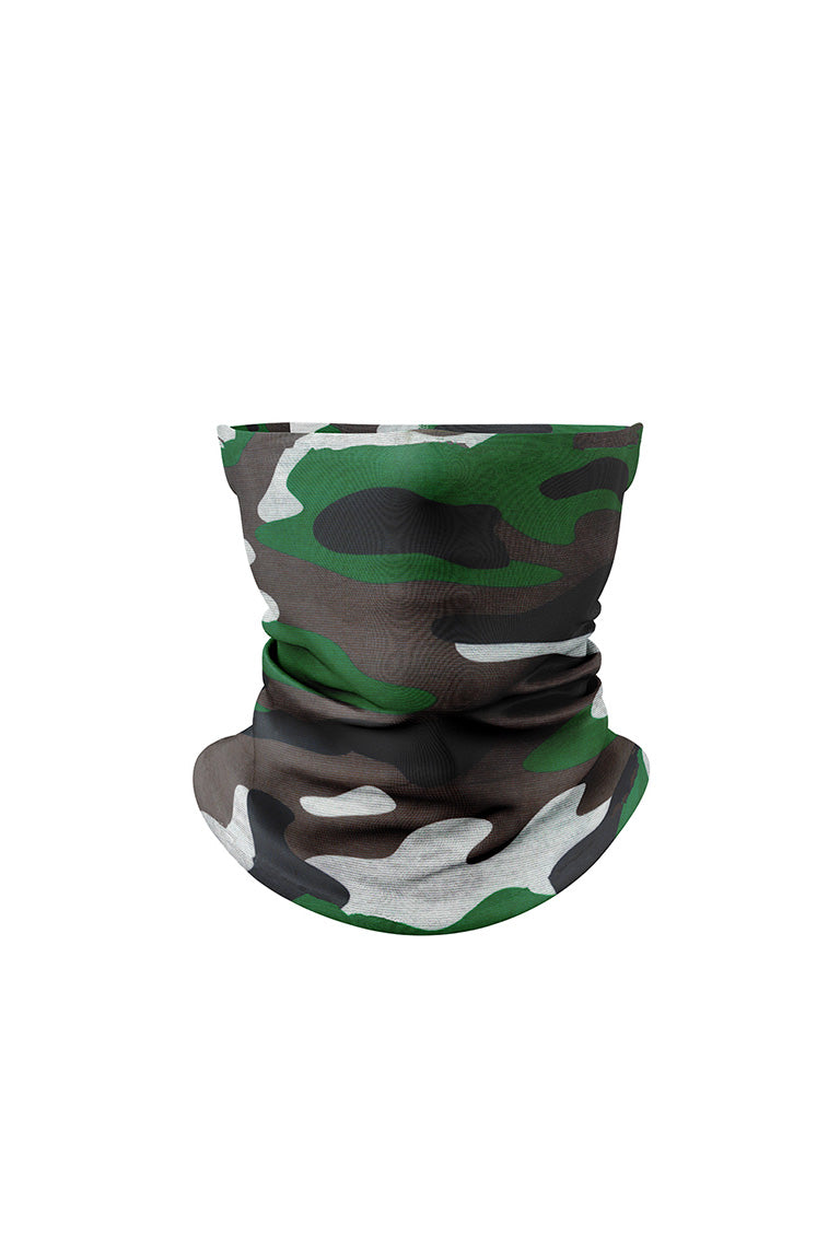 Neck gaiter camo green design