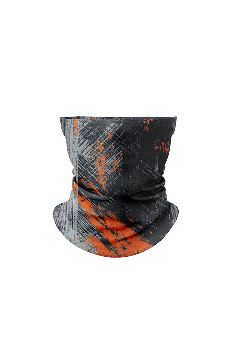 Neck gaiter camo orange design