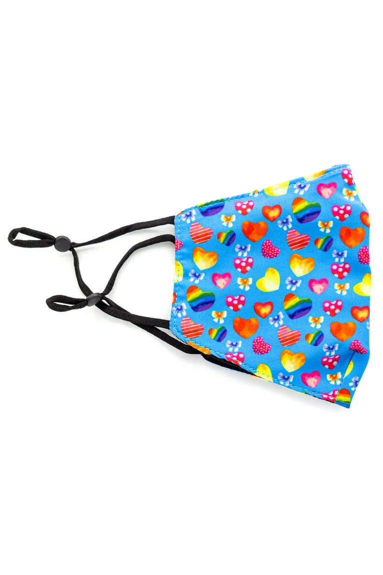 Adjustable Strap Fashion Mask- Hearts and Bows