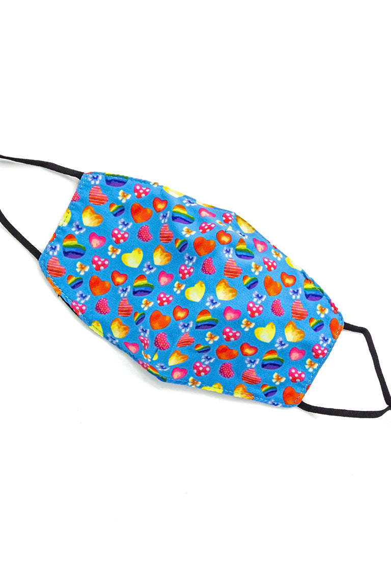 Adjustable Strap Fashion Mask- Hearts and Bows