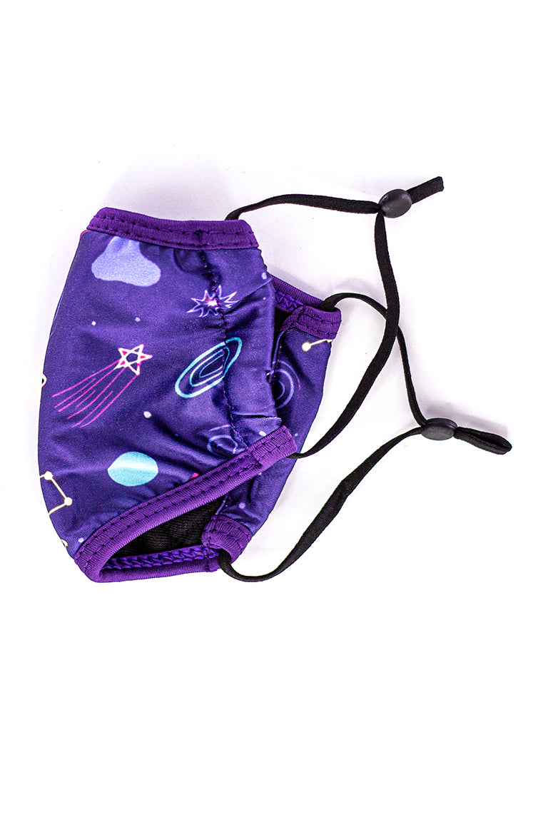 Kids Moda Mask w / Straps Ajustável- Galáxia