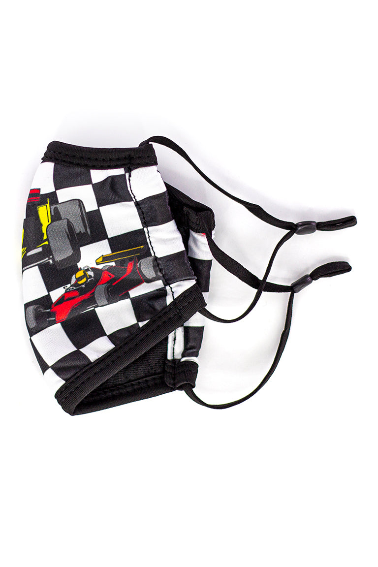 Kids Fashion Mask w / Ajustável Sarmadilhas-Race Car