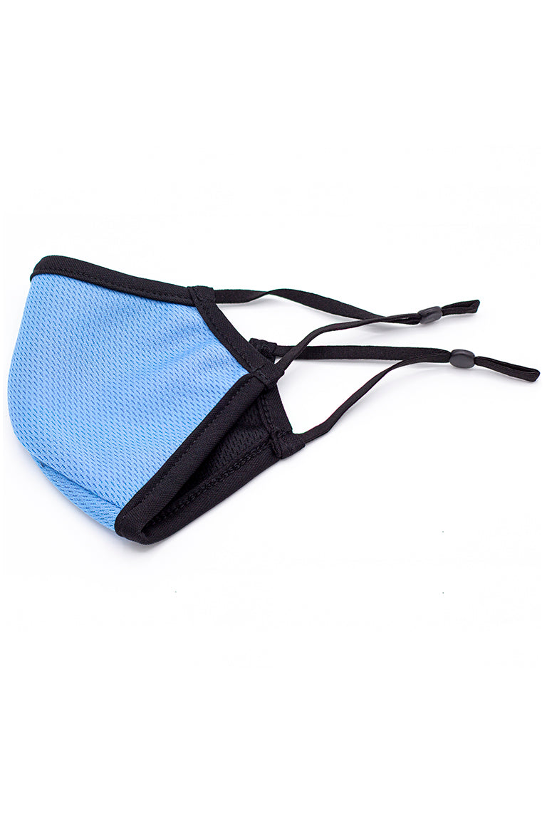 Made in USA Kids Reversible Fashion Mask w/ Adjustable Straps- Light Blue