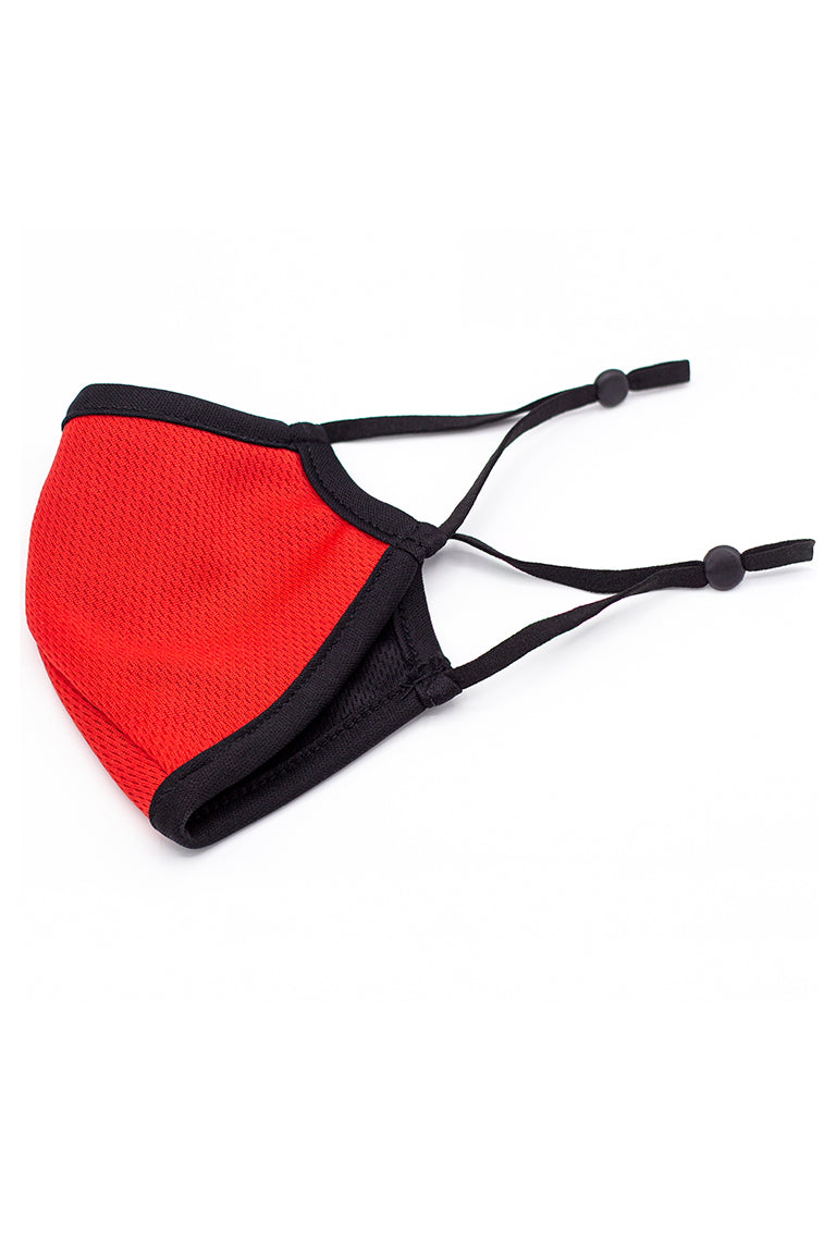 Feito nos EUA Crianças Reversíveis Máscara de Moda w / Correias Ajustáveis - Vermelho