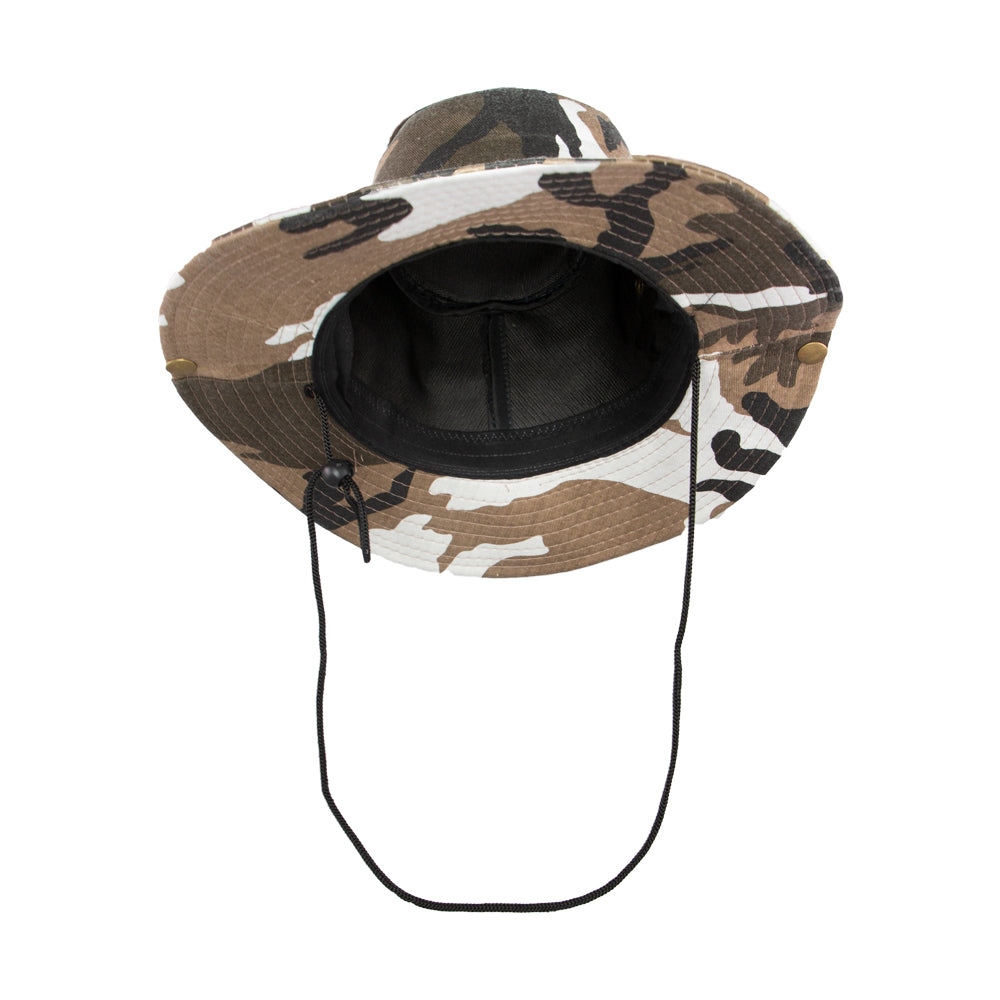 Summer Hat Sol Bucket Hat Camo Brown