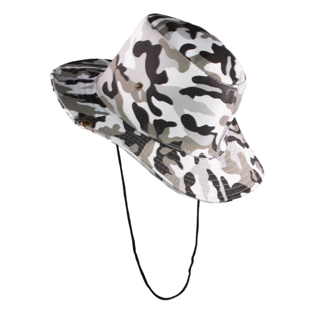 Summer Hat Sol Bucket Hat Camo Grey