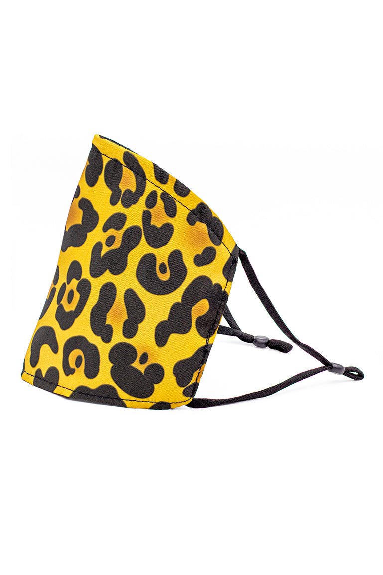 Adjustable Strap Fashion Mask w/ Nose Wire- Cheetah