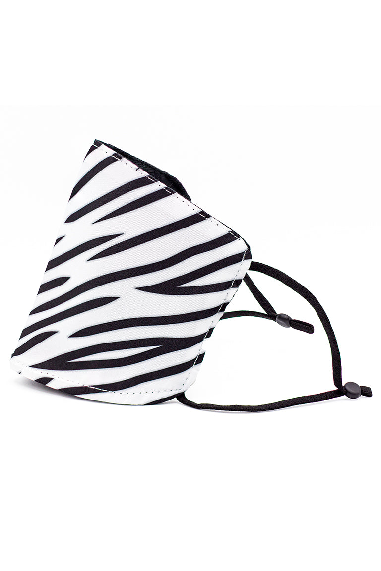 Adjustable Strap Fashion Mask w/ Nose Wire- Zebra