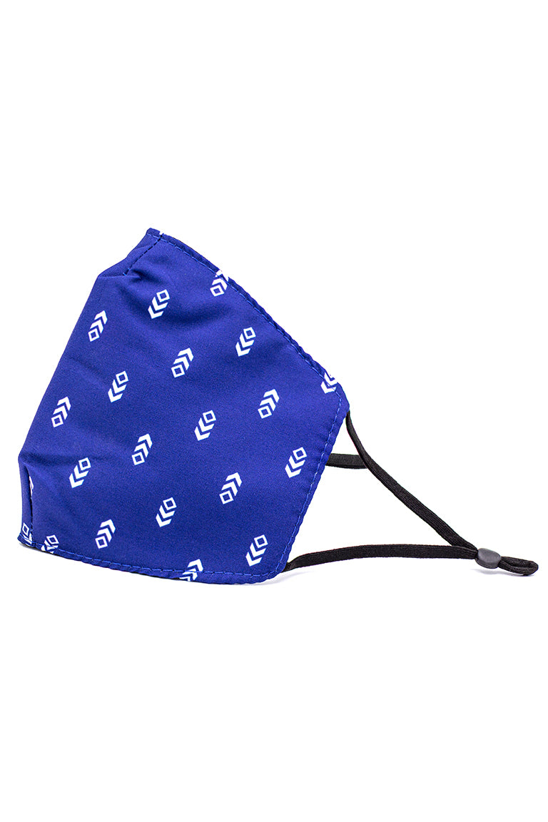 Adjustable Strap Fashion Mask- Blue Arrows