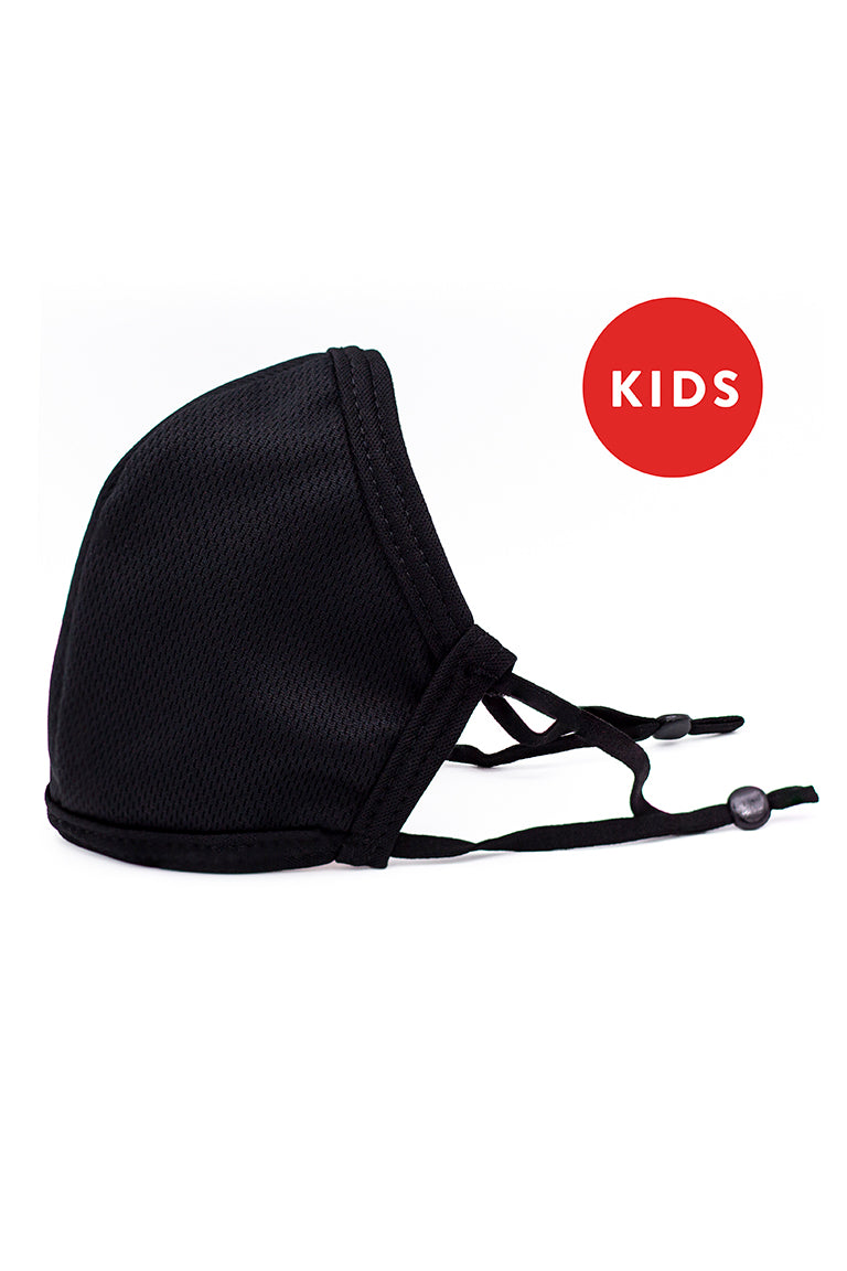 Made in USA Kids Reversible Fashion Mask w/ Adjustable Straps- Black