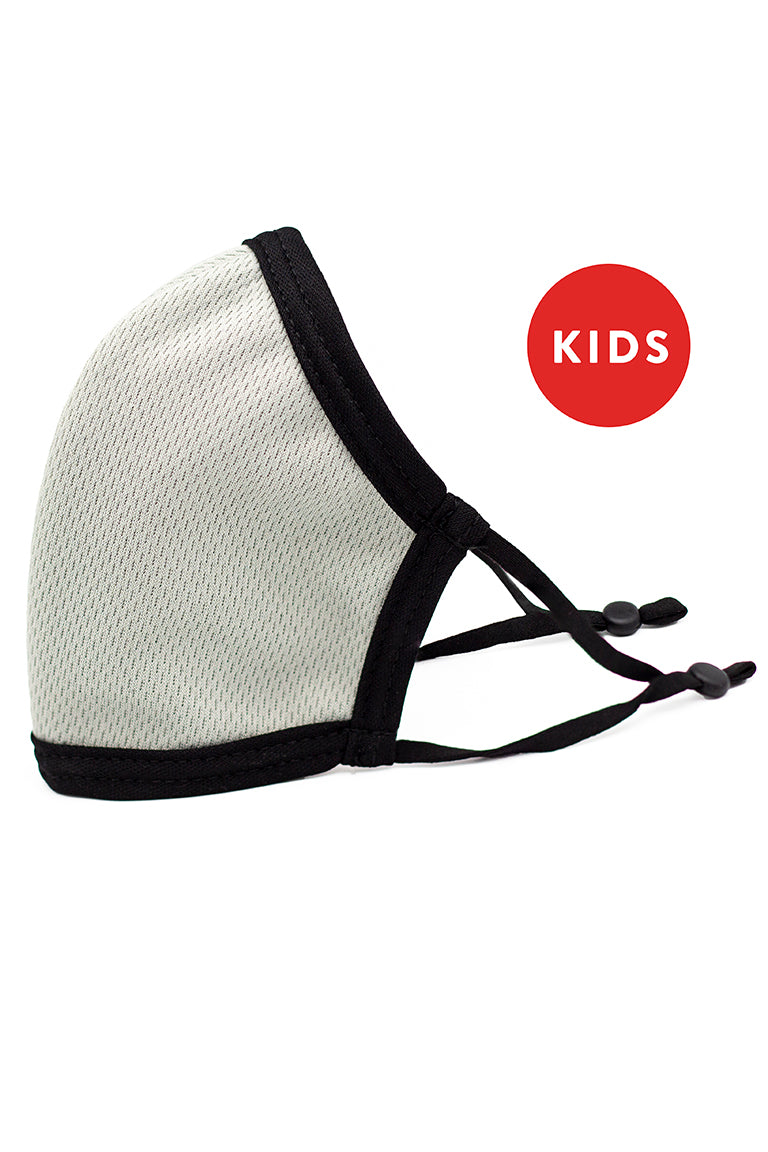 Made in USA Kids Reversible Fashion Mask w/ Adjustable Straps- Gray