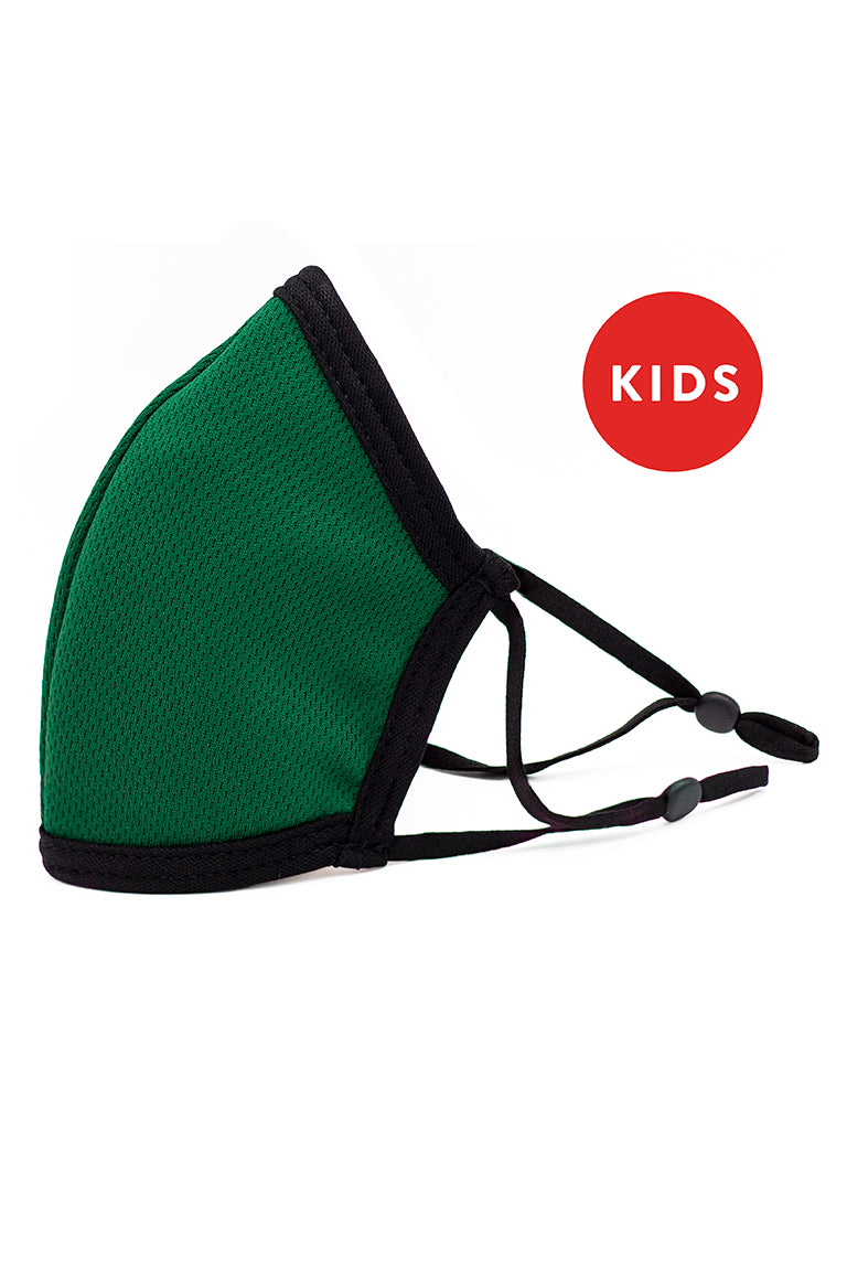 Made in USA Kids Reversible Fashion Mask w/ Adjustable Straps- Green