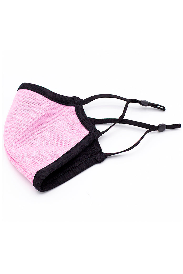 Made in USA Kids Reversible Fashion Mask w/ Adjustable Straps- Light Pink