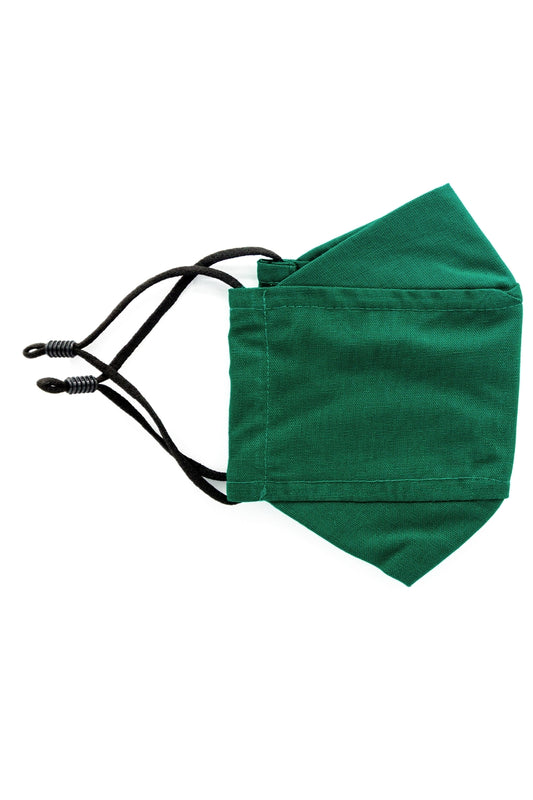 A green colored adjustable face mask made in Turkey